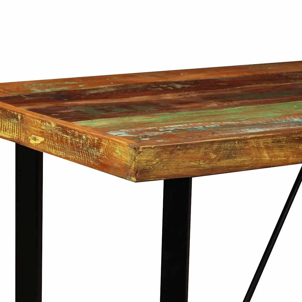 Bar Set 5 Pieces Solid Wood Reclaimed Industrial Kitchen Dining Table Stools