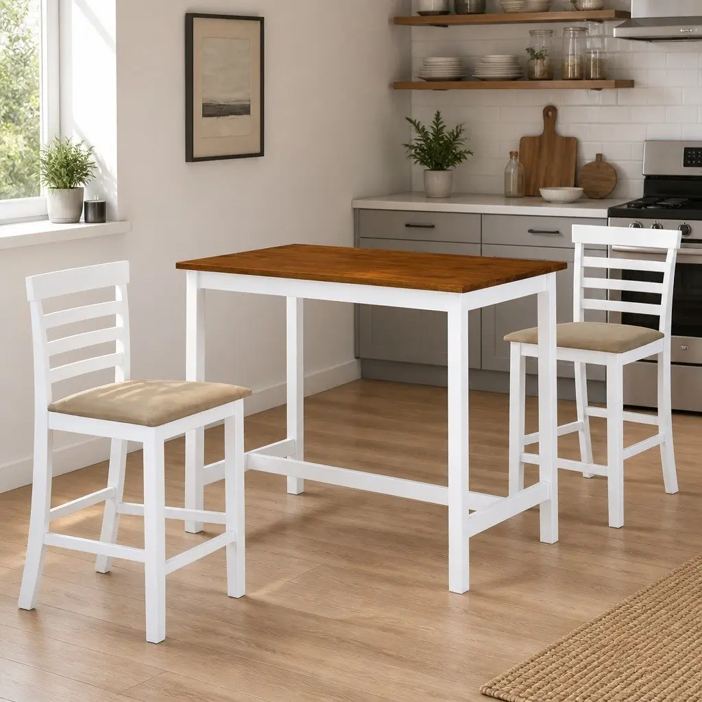 3-Piece Bar Table and Stool Set