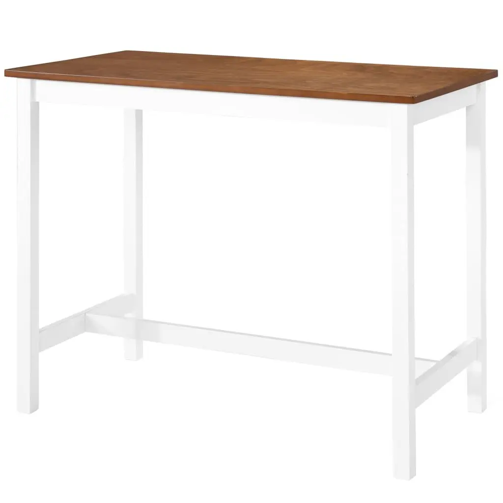 Bar Table and Stool Set 5 Pieces Kitchen Dining Furniture MDF Wood Dark Brown