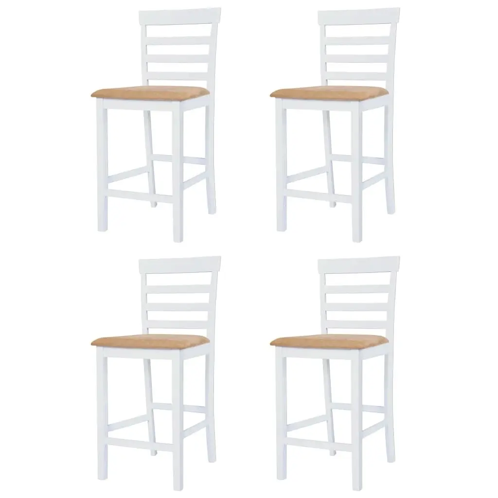 Bar Table and Stool Set 5 Pieces Kitchen Dining Furniture MDF Wood Dark Brown