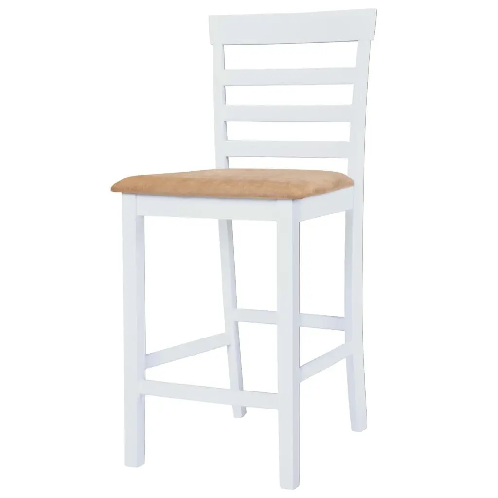 Bar Table and Stool Set 5 Pieces Kitchen Dining Furniture MDF Wood Dark Brown