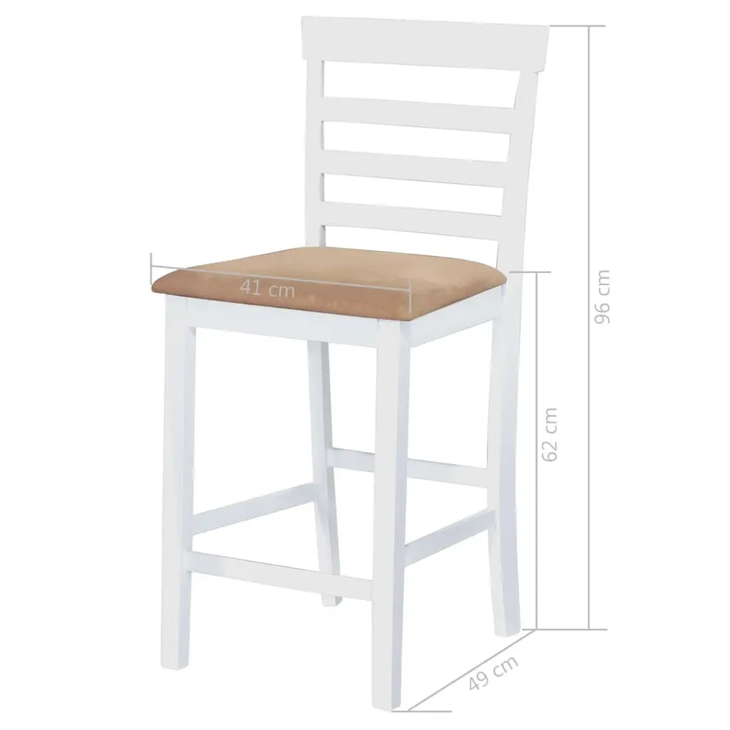 Bar Table and Stool Set 5 Pieces Kitchen Dining Furniture MDF Wood Dark Brown