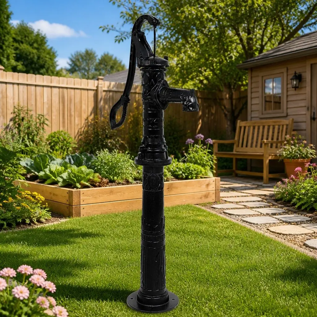 Hand Operated Water Pump with Cast Iron Stand