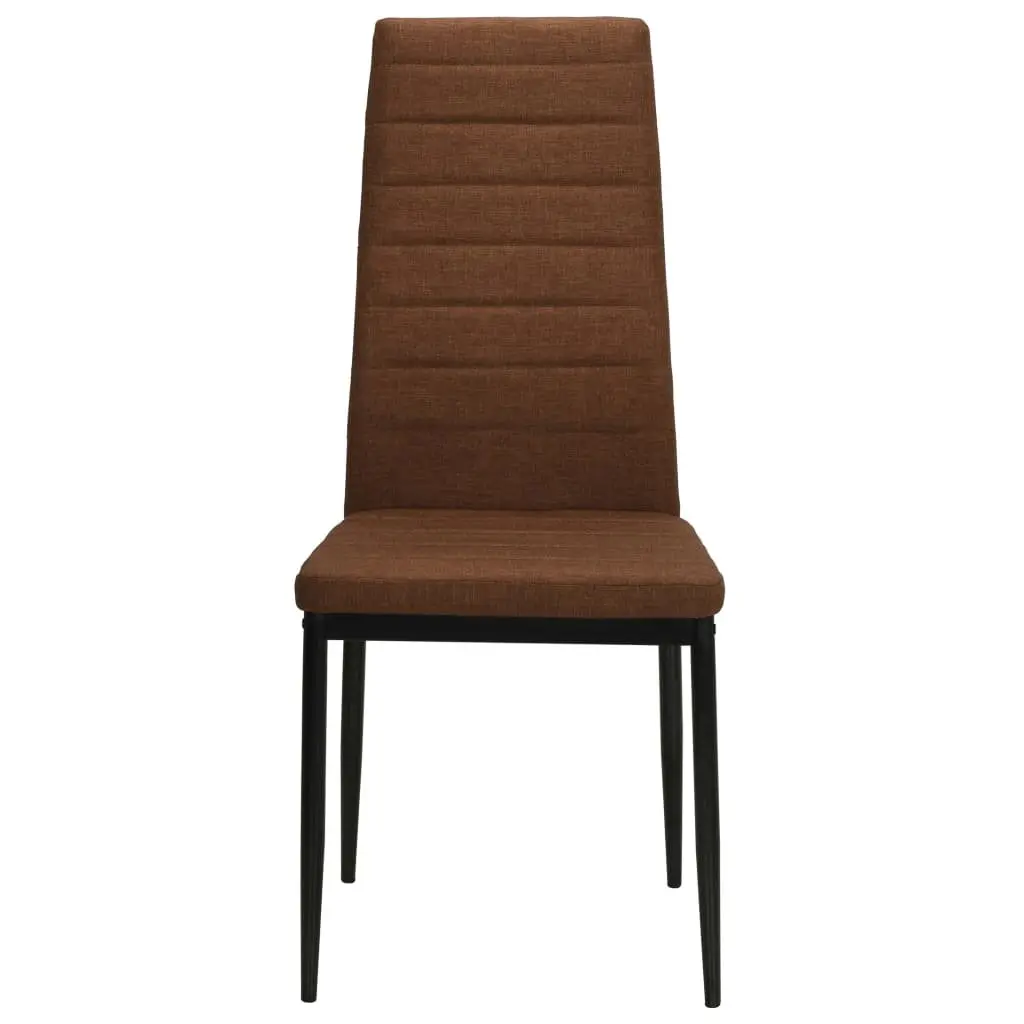 6-Piece Brown Dining Chair Set