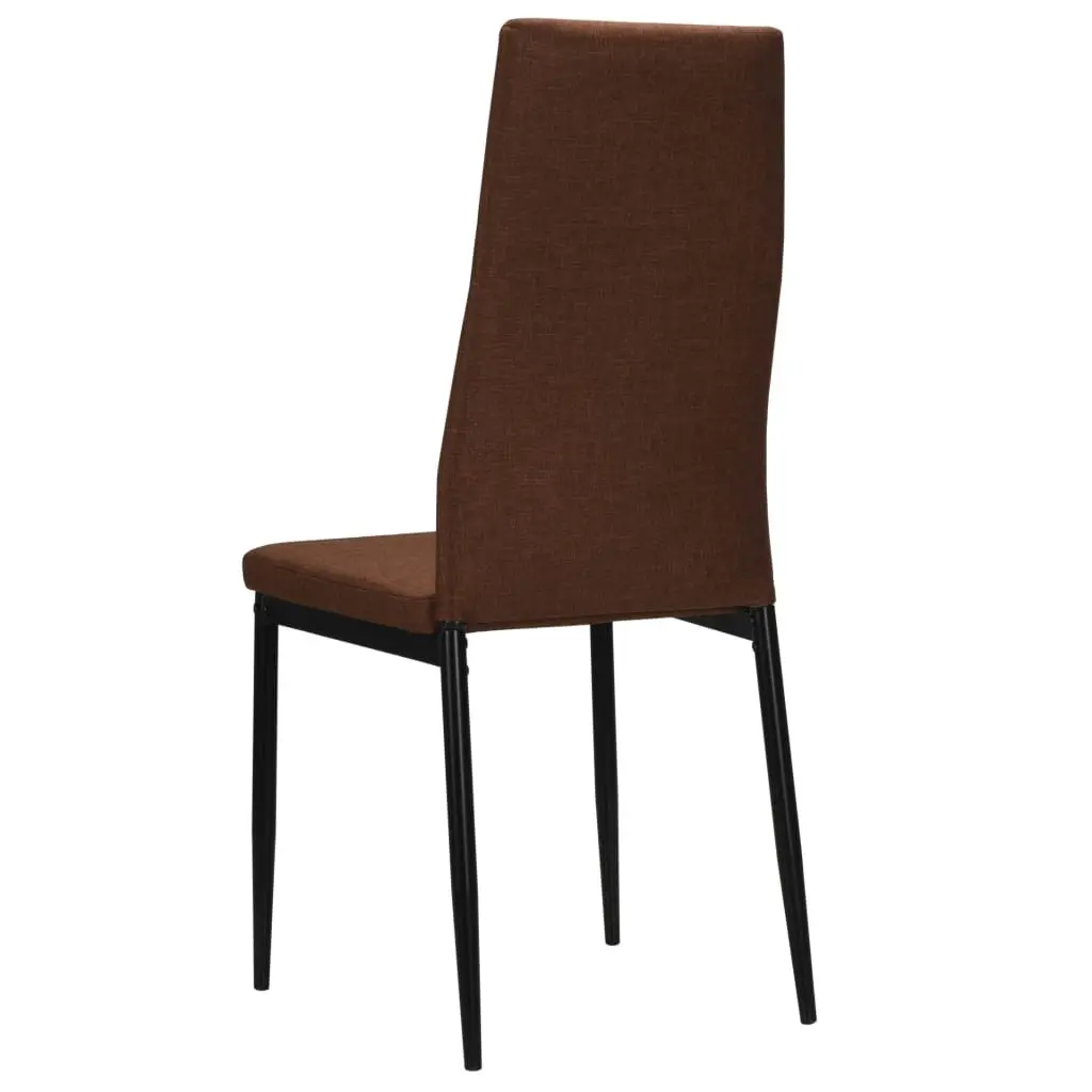 6-Piece Brown Dining Chair Set