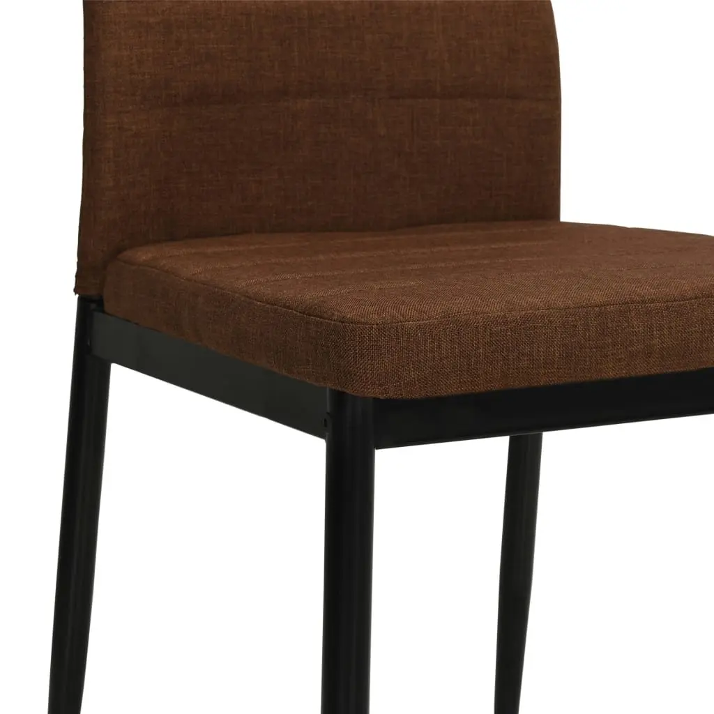 6-Piece Brown Dining Chair Set