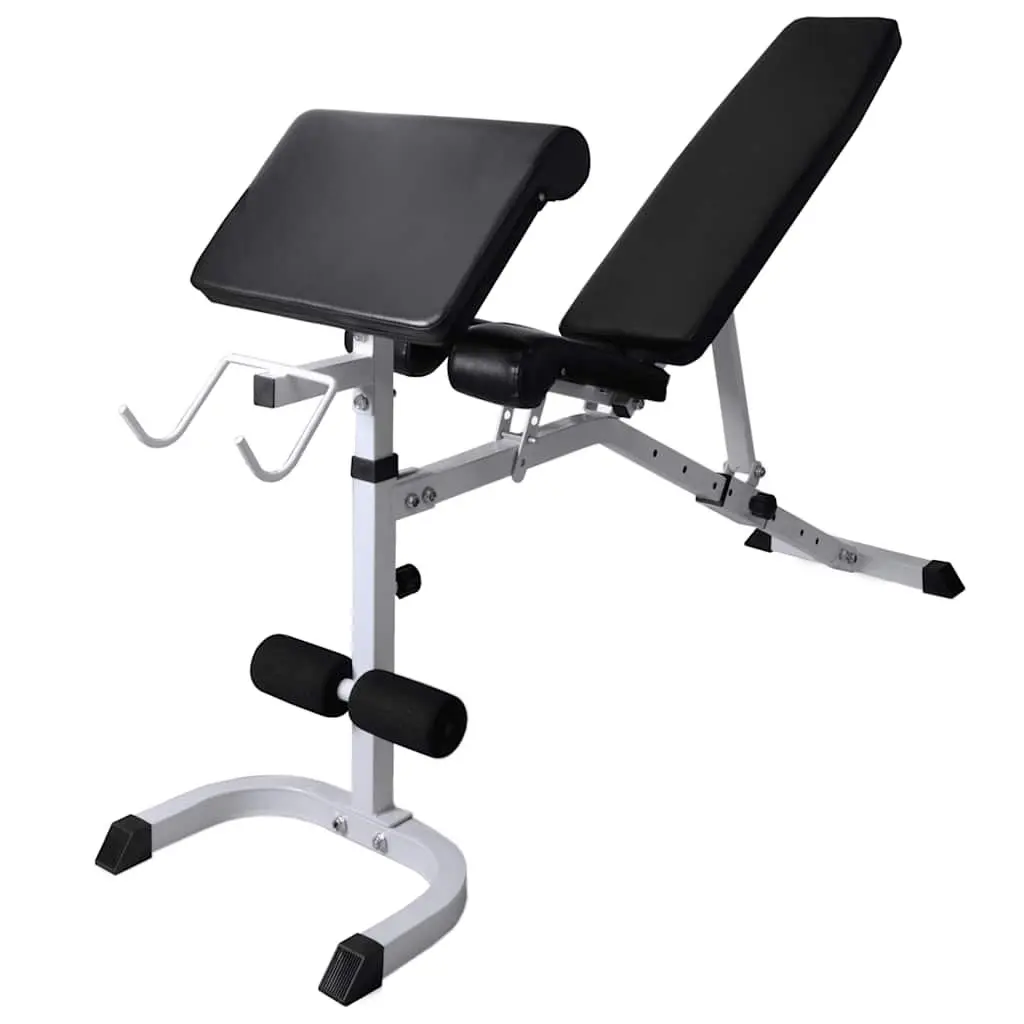 Adjustable Workout Bench with Comprehensive Weight Set