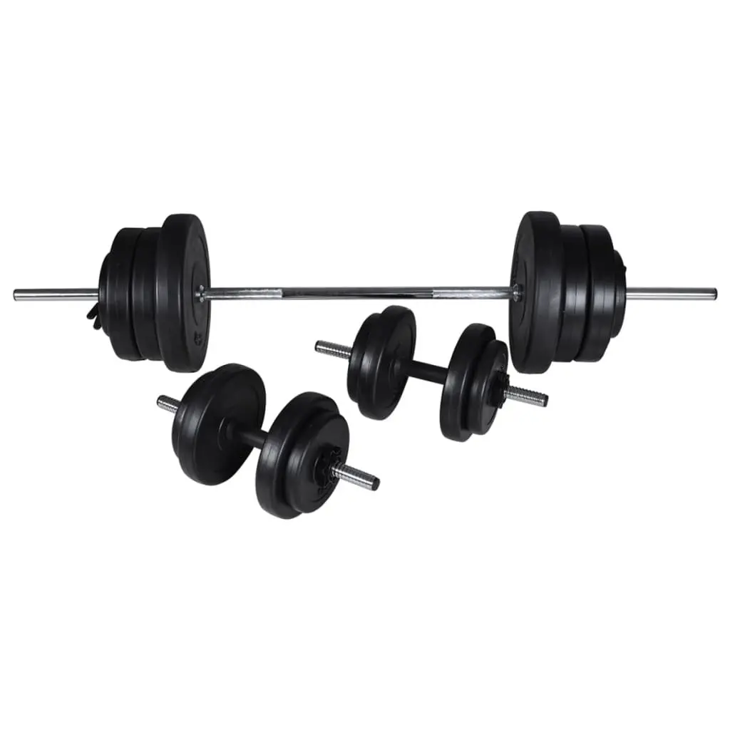 Weight Bench with Weight Rack Barbell Dumbbell Set 60.5kg Home Gym Equipment