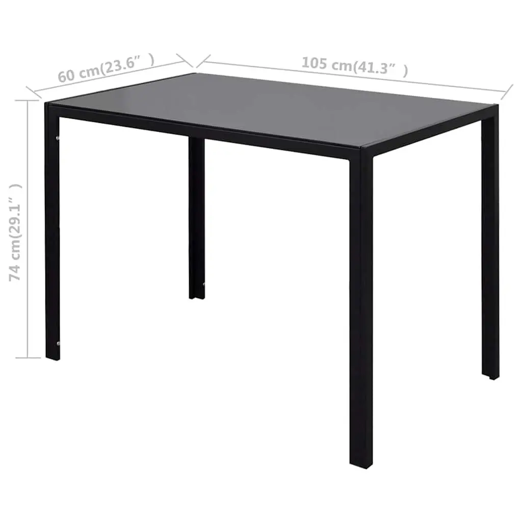 Dining Set Kitchen Table Chairs 5 Pieces Artificial Leather Black White Modern