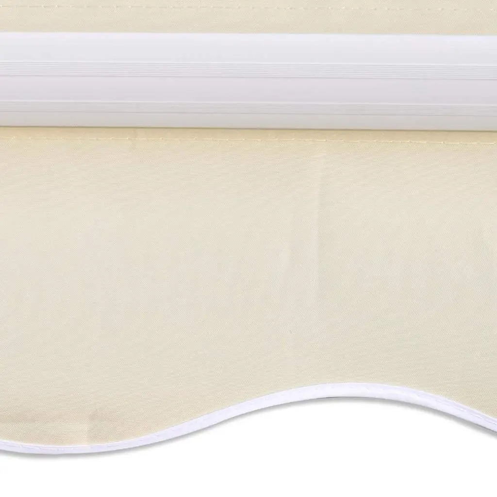 Folding Manual Awning 300cm Outdoor Patio Garden Shade Cream Window Door Canopy