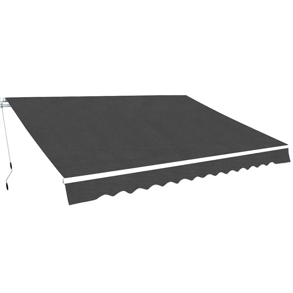 Folding Manual Awning 500cm Outdoor Patio Garden Window Door Shade Anthracite