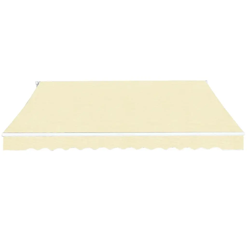 Folding Awning 400cm Patio Outdoor Shade Manual Crank Operated Cream