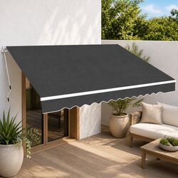 Specifications of 400cm Manual Folding Awning - Anthracite Shade