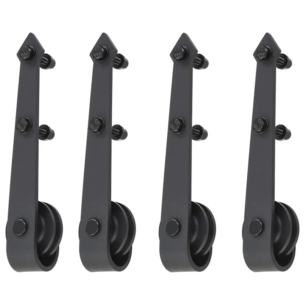 Sliding Door Hardware Kit for Barn Door Kitchen Door Interior Sliding Door 2x183cm Steel Track Rail Roller System