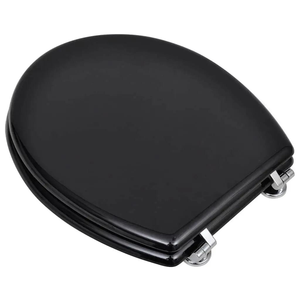 Toilet Seats with Lids for Bathroom 2 Piece Black