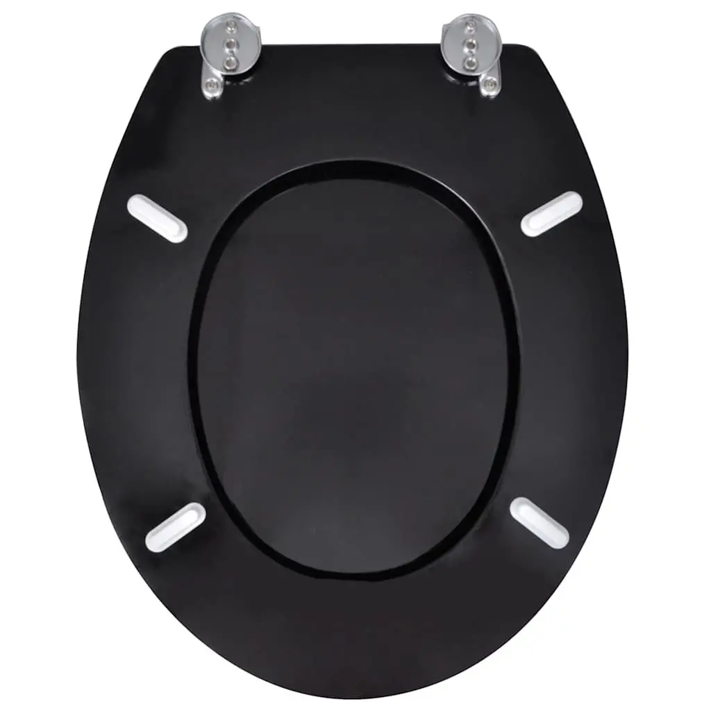 Toilet Seats with Lids for Bathroom 2 Piece Black