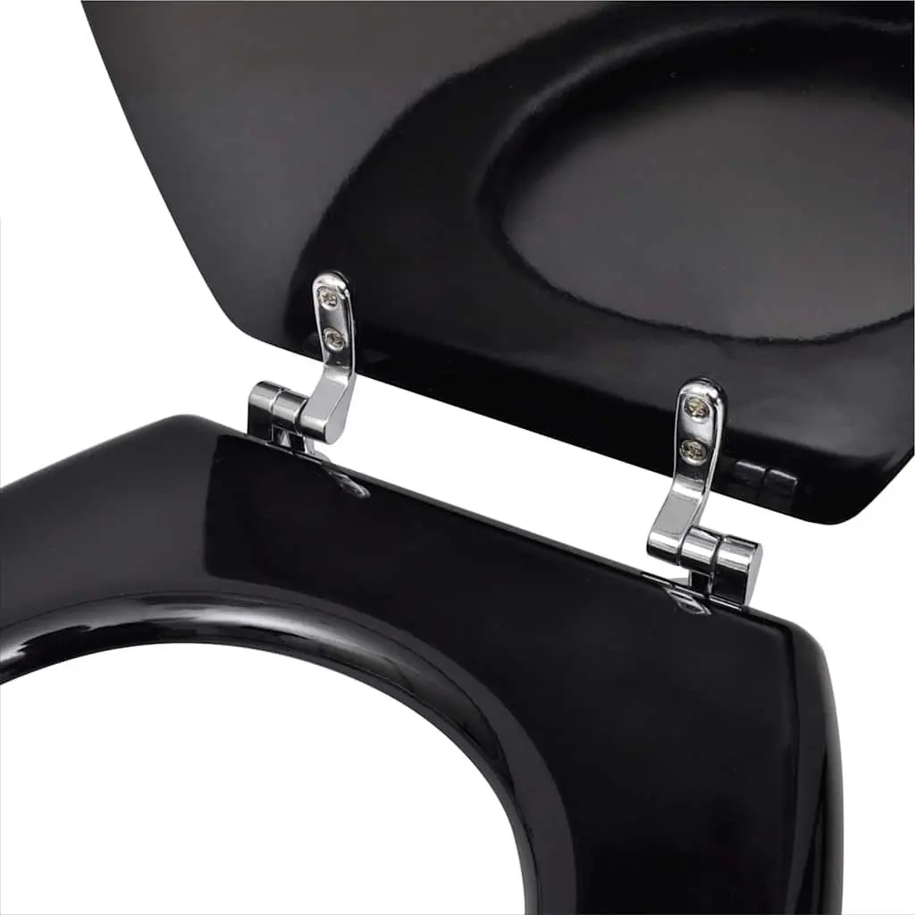 Toilet Seats with Lids for Bathroom 2 Piece Black
