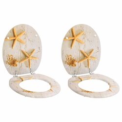 Multicolour Sea Star Toilet Seat and Lid Set - 2 Pack Specs