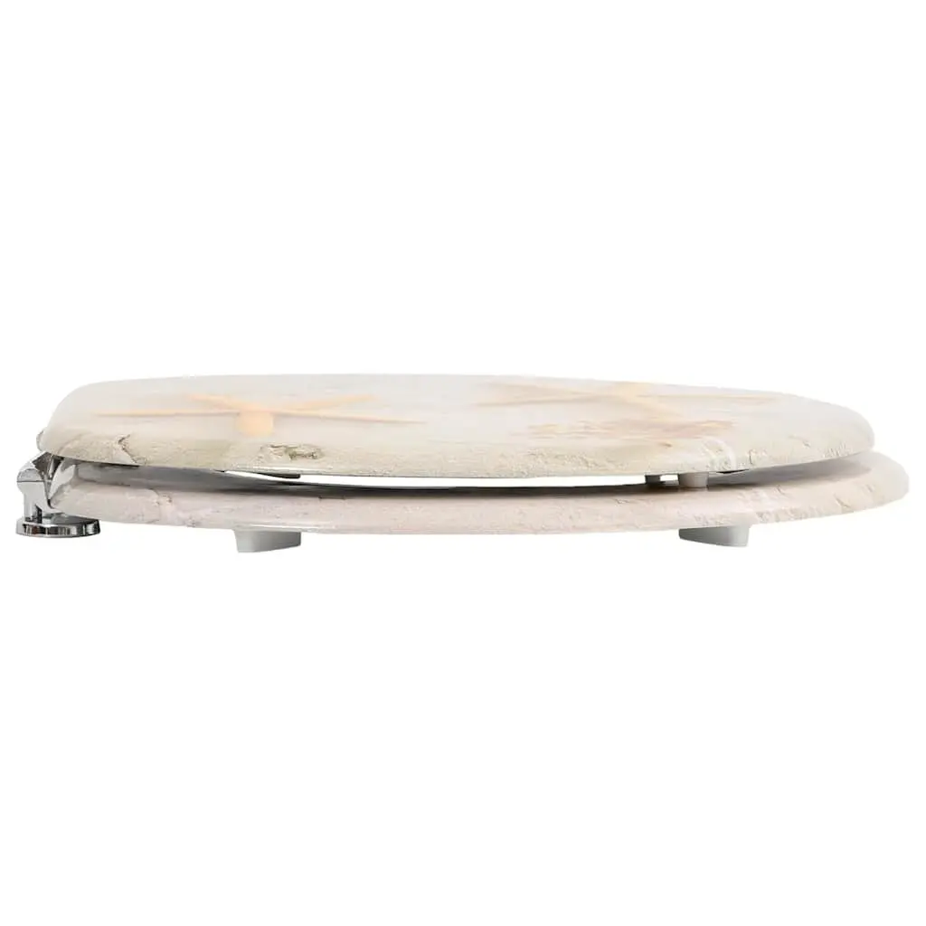 Toilet Seats with Lids 2 Pack Multicolour Sea Star Design Bathroom Accessory