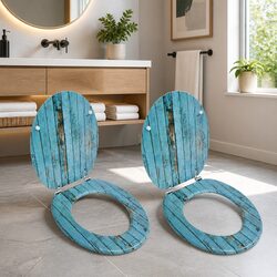Specifications for Multicolour Toilet Seats with Lids - 2 Pcs