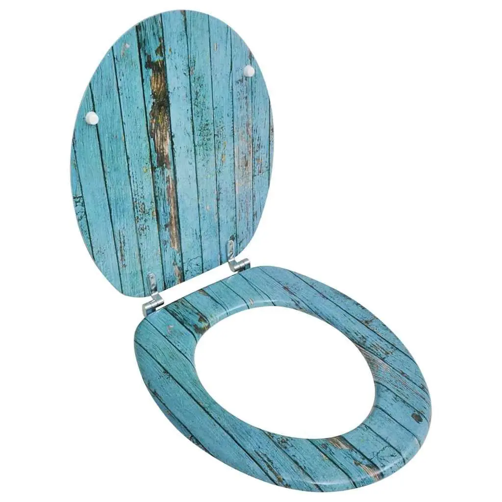 MDF Multicolour Toilet Seats Set 2 for Bathroom Use with Adjustable Chrome Hinges