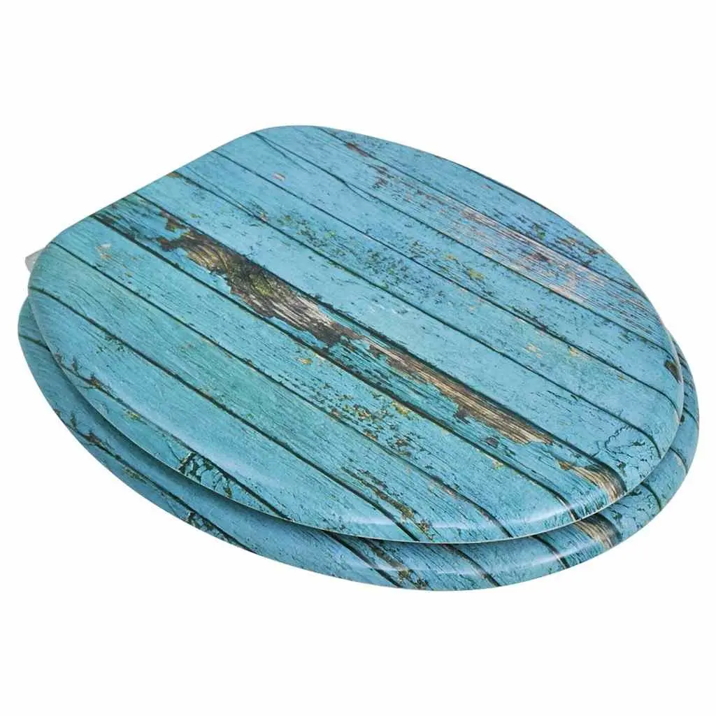 MDF Multicolour Toilet Seats Set 2 for Bathroom Use with Adjustable Chrome Hinges