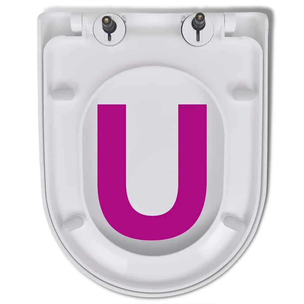 Toilet Seats Soft Close for Standard Bowl White Plastic 2 Pack