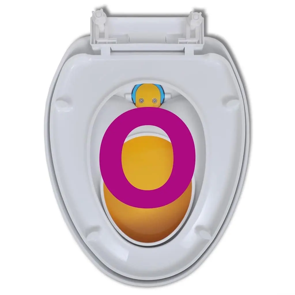 Toilet Seats Soft Close Lids Family Bathroom 2 Pack White Yellow