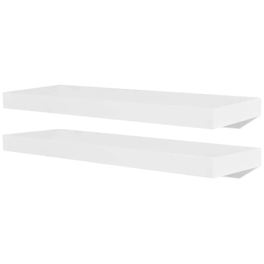 Wall Shelves 4 pcs White 60 cm Display Floating Shelving Storage Home Decor