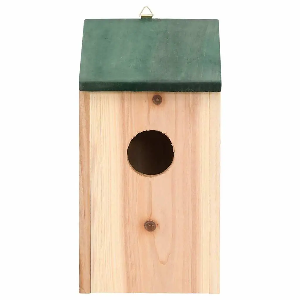 8 Pcs Wooden Birdhouse Garden Set