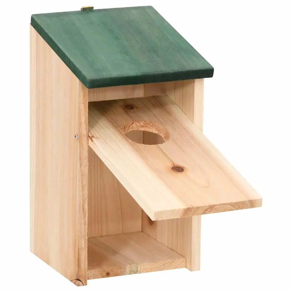 8 Pcs Wooden Birdhouse Garden Set