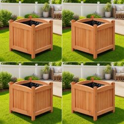 Raised Garden Beds 4 Piece Set - Dimensions 30x30x30cm