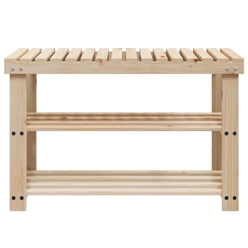 Shoe Rack with Bench Seat Storage Organizer Wooden 2-in-1 Entryway Stand