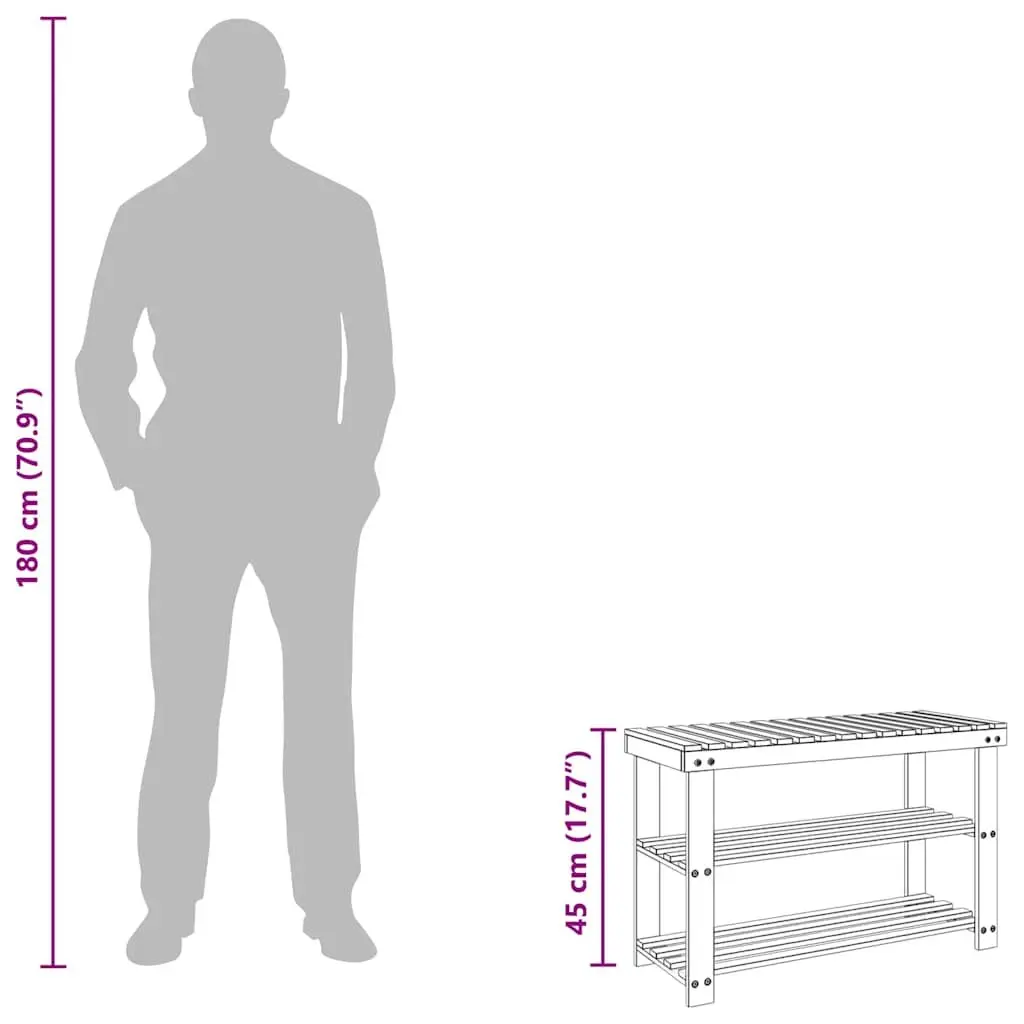 Shoe Rack with Bench Seat Storage Organizer Wooden 2-in-1 Entryway Stand