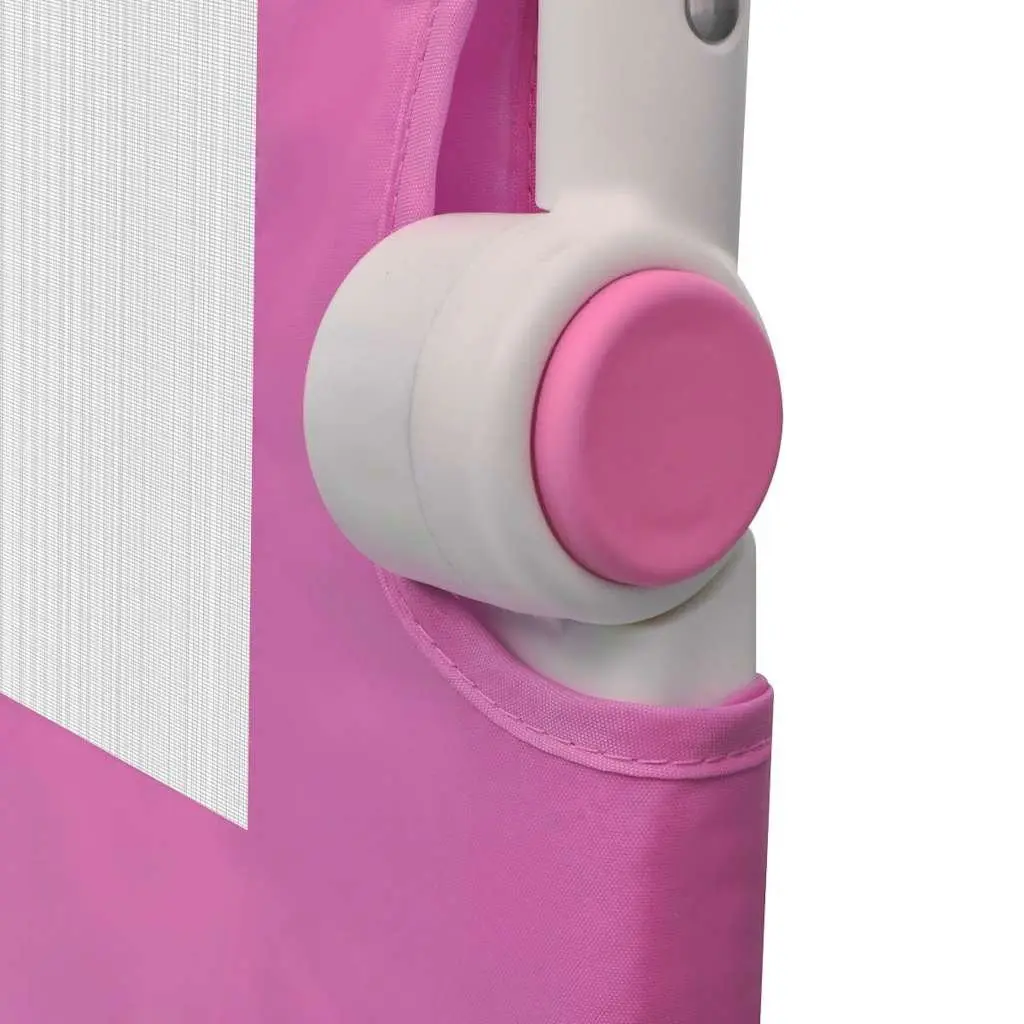 Toddler Safety Bed Rail 2 pcs Pink 102x42 cm Folding Guard Protective Gate