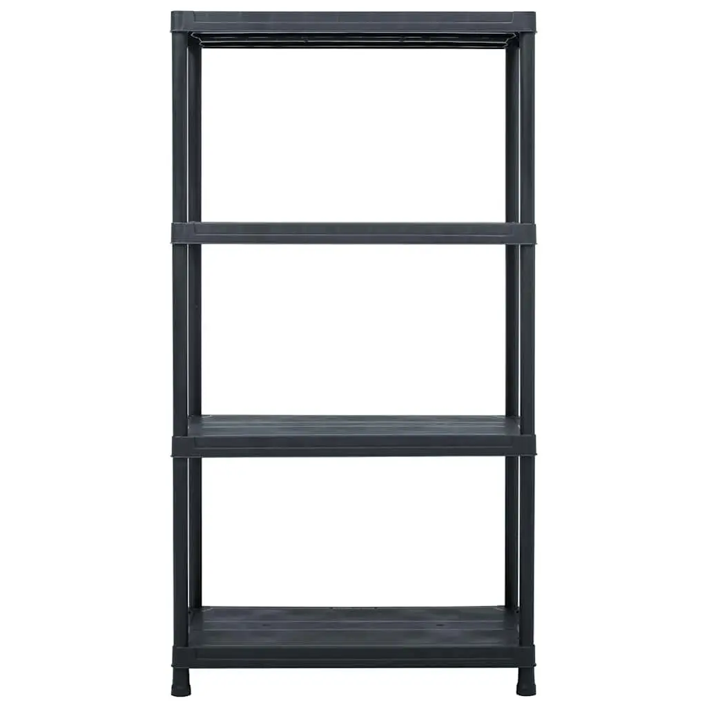 Storage Shelf Rack Indoor Outdoor 60x30x138cm Black Plastic