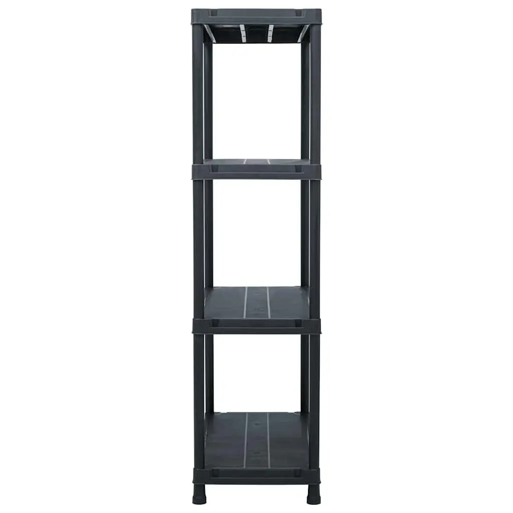 Storage Shelf Rack Indoor Outdoor 60x30x138cm Black Plastic