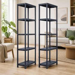 Storage Shelf Racks Set: Dimensions 60x30x180cm, 125kg Load
