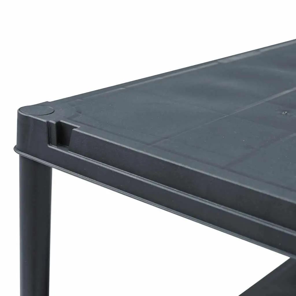 Storage Shelf Racks Industrial Use 60x30x180 cm Black Plastic 5 Piece