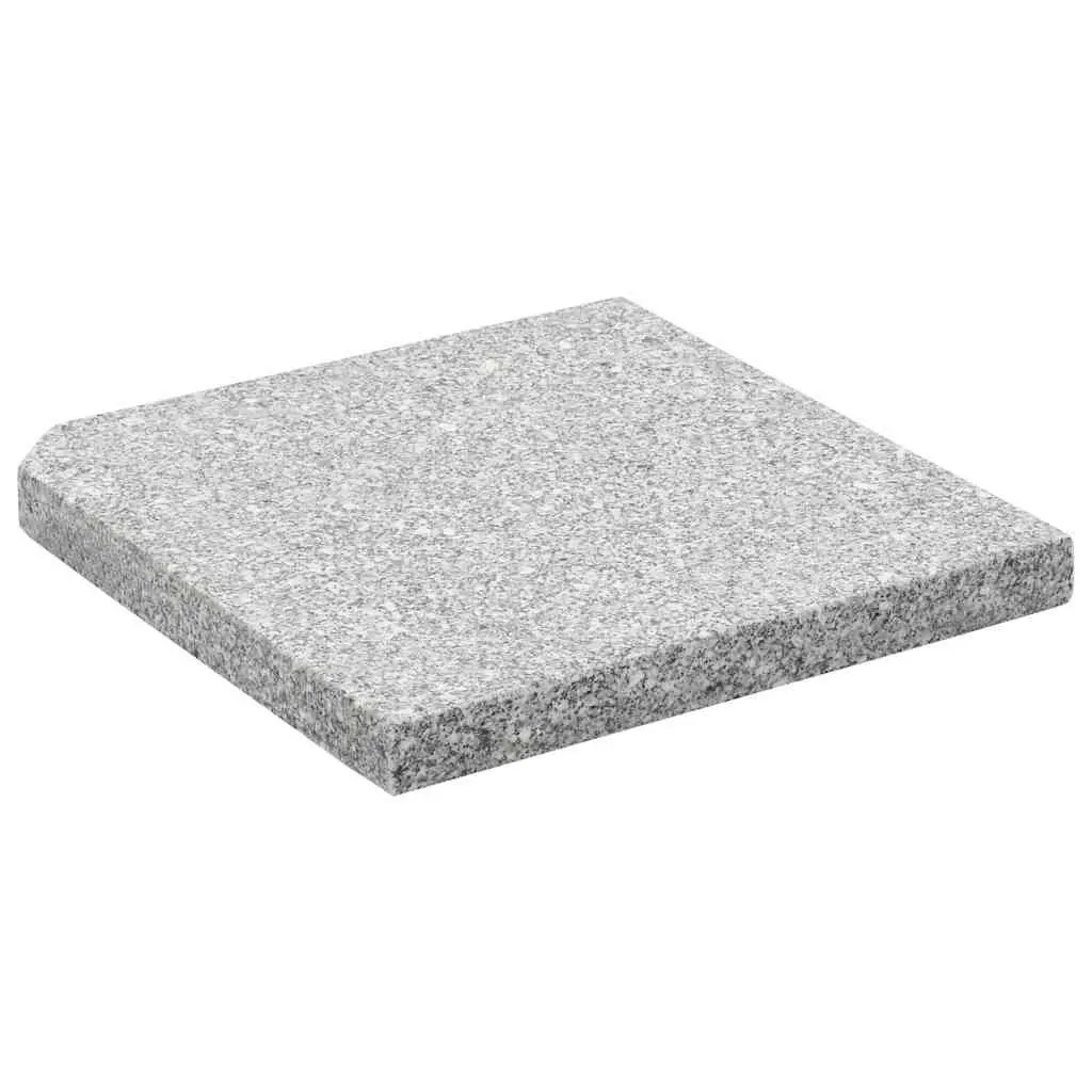 Umbrella Weight Plates 4pcs Grey Square 100kg Outdoor Parasol Base Stabiliser