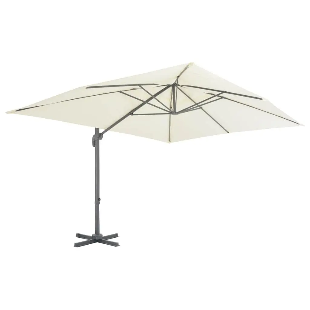 Garden Parasol Outdoor Sunshade UV-Resistant Tilt Rotate with Portable Sand Base