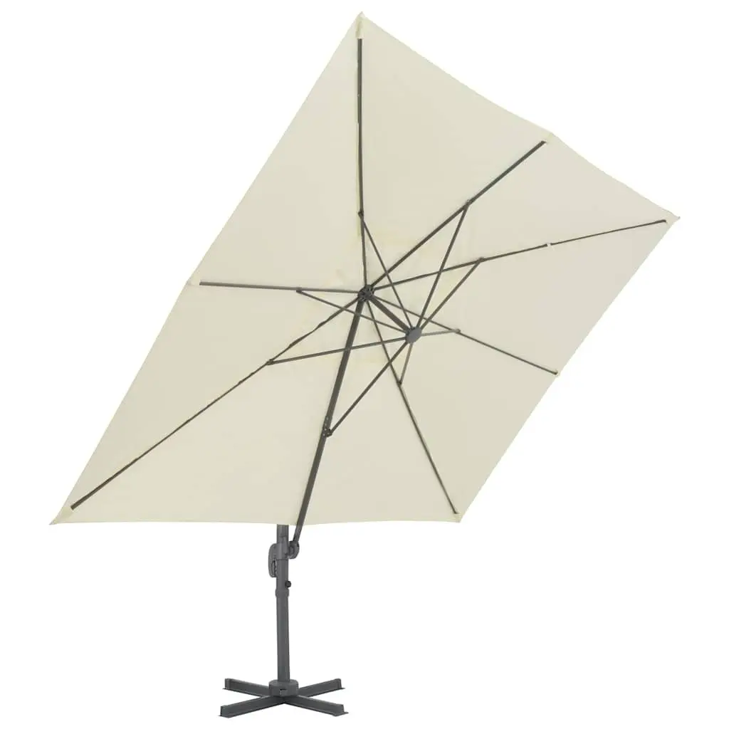Garden Parasol Outdoor Sunshade UV-Resistant Tilt Rotate with Portable Sand Base