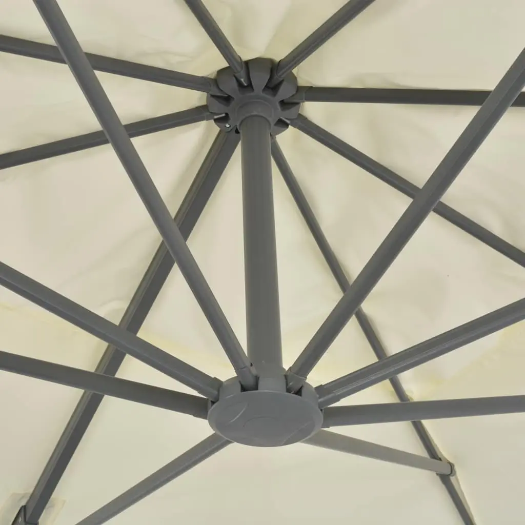 Garden Parasol Outdoor Sunshade UV-Resistant Tilt Rotate with Portable Sand Base