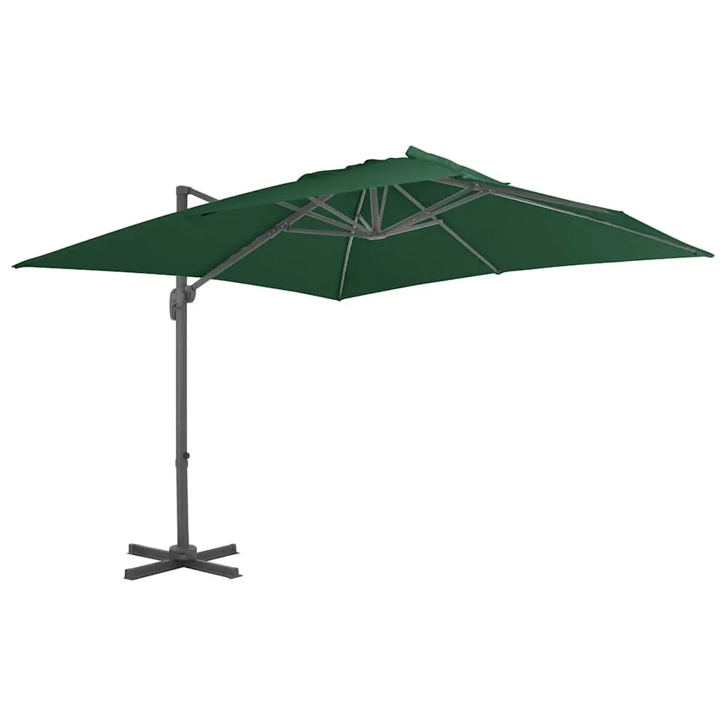 Garden Parasol Green UV-Resistant Outdoor Umbrella with Portable Base