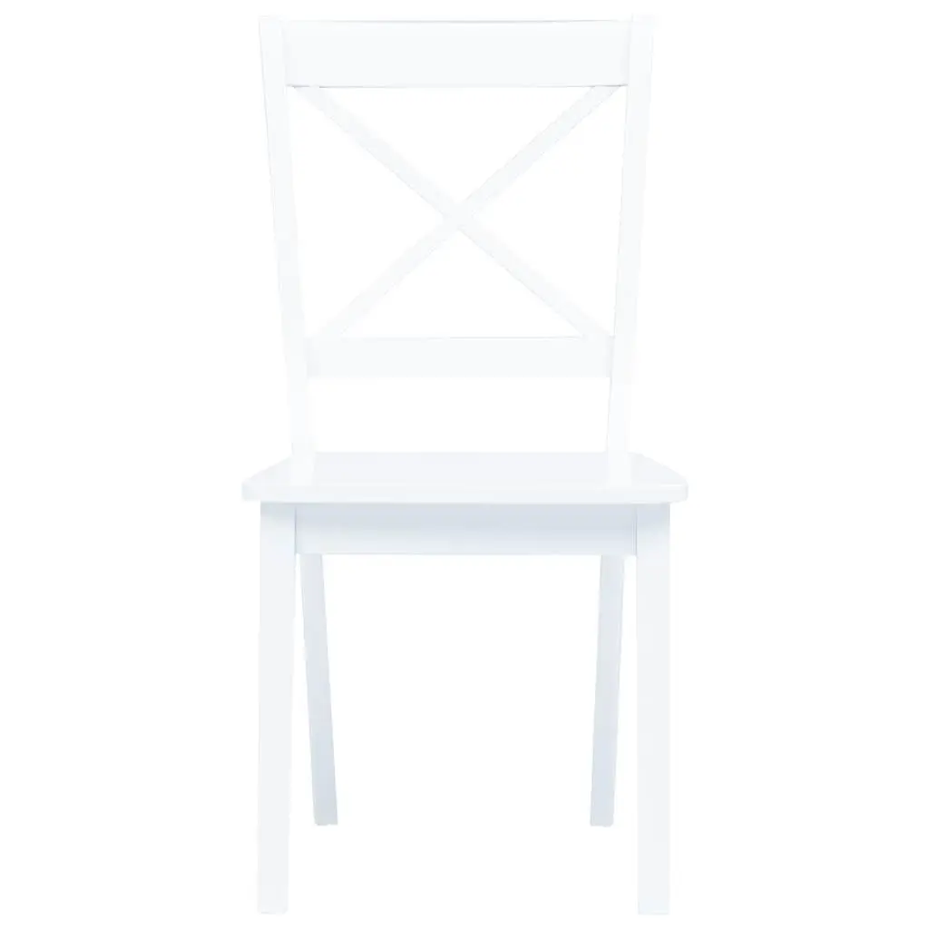 5 Piece Dining Set White Wooden Table and Chairs Kitchen Furniture Room Dinner