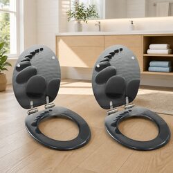 Specifications of 2 Soft Close Toilet Seats - Grey Stones