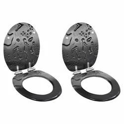Specifications of Toilet Seats 2 Pack: Soft Close, Grey Design