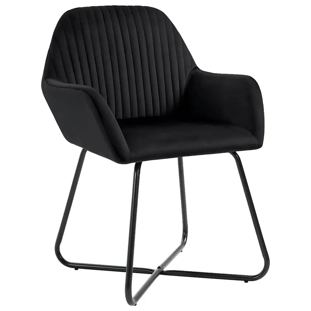 Dining Chairs Set of 6 Black Velvet Kitchen Living Room