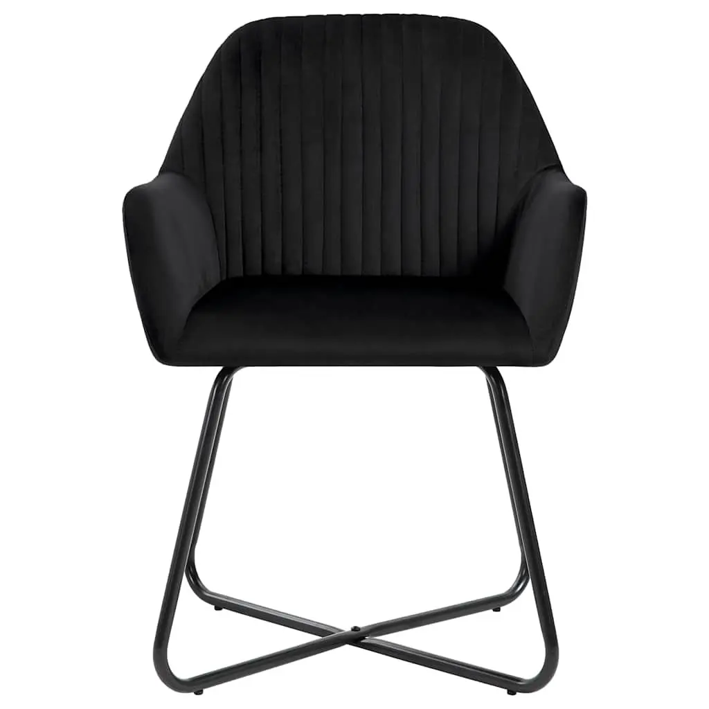 Dining Chairs Set of 6 Black Velvet Kitchen Living Room