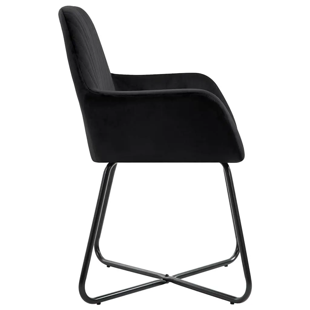 Dining Chairs Set of 6 Black Velvet Kitchen Living Room